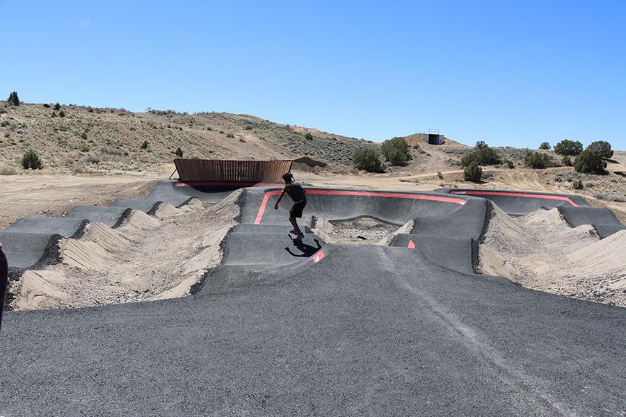 Individual on their skateboard at the SJC Bike Park